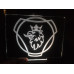 Scania-Plexiglas Diodeskilt