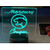 Mercury Cougar Plexiglas Diodeskilt