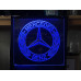Mercedes plexiglas diodeskilt 30x30cm