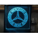 Mercedes plexiglas diodeskilt 30x30cm