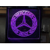 Mercedes plexiglas diodeskilt 30x30cm