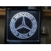 Mercedes plexiglas diodeskilt 30x30cm