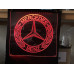 Mercedes plexiglas diodeskilt 30x30cm