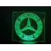 Mercedes plexiglas diodeskilt 15x15cm
