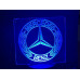 Mercedes plexiglas diodeskilt 15x15cm