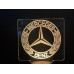 Mercedes plexiglas diodeskilt 15x15cm