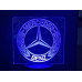 Mercedes plexiglas diodeskilt 15x15cm