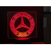 Mercedes plexiglas diodeskilt 15x15cm
